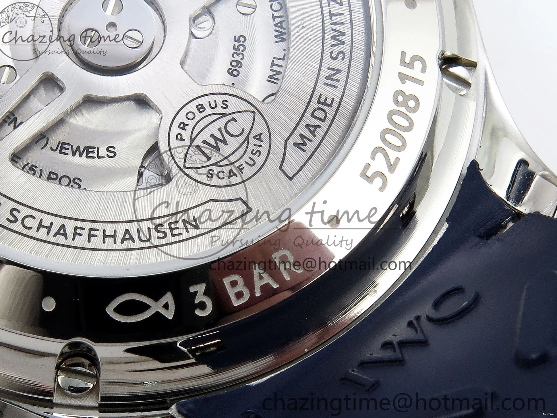 MIROTIME 0511 Casual Portuguese Chrono IW3716 Z+F 1:1 Best Edition White Dial on Blue Rubber Strap A 7016